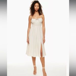 Wilfred Genoa Linen Midi Dress in white